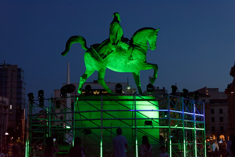 21 - The Equestrian Statue of King Carol I (Statuia ecvestă a lui Carol I) located in Revolution Square in Bucharest, Romania, right in front of the Carol I Central University Library